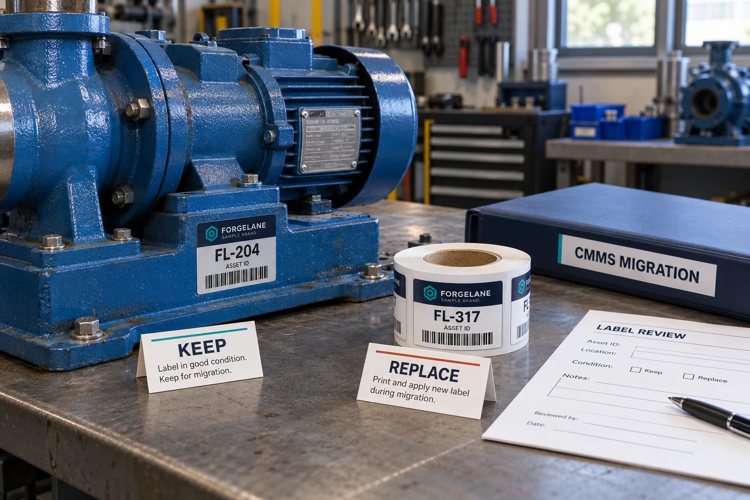 Asset Labels for a CMMS Migration: What Actually Needs Reprinting?