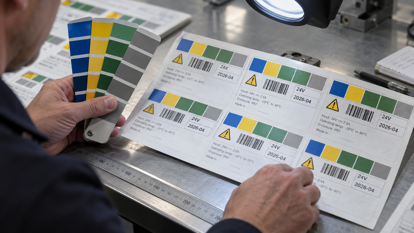 Industrial Label Color Matching guide for custom label buyers