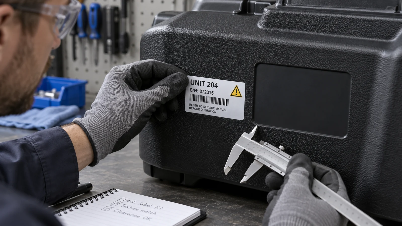 Labels for Textured Plastic Housings: Surface, Placement and Readability guide for custom label buyers