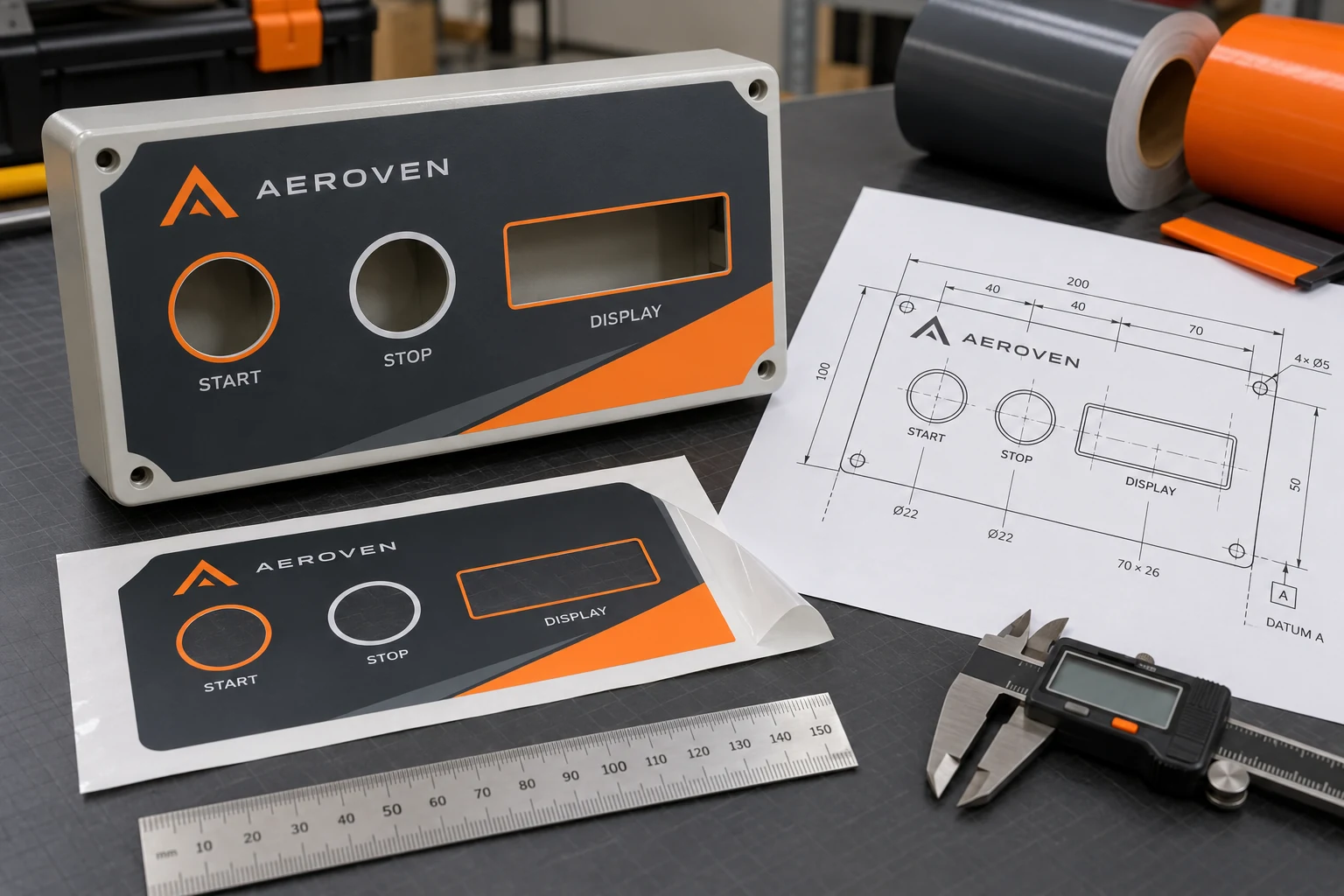 Control Panel Overlay Cutouts: Measure From One Datum