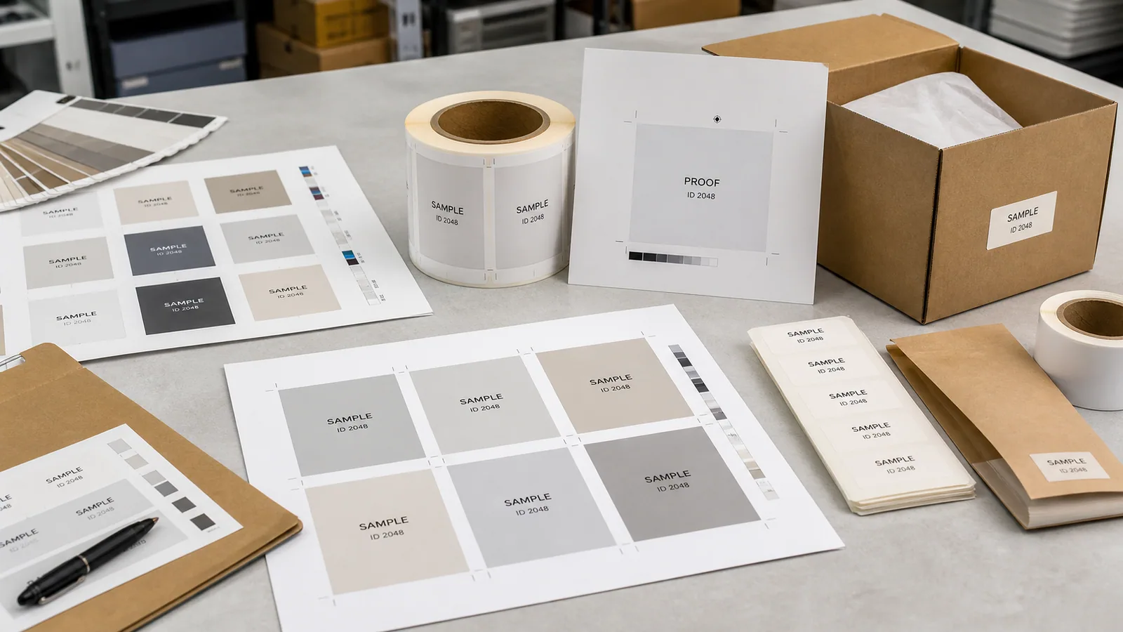 Custom label process from artwork proof to label production