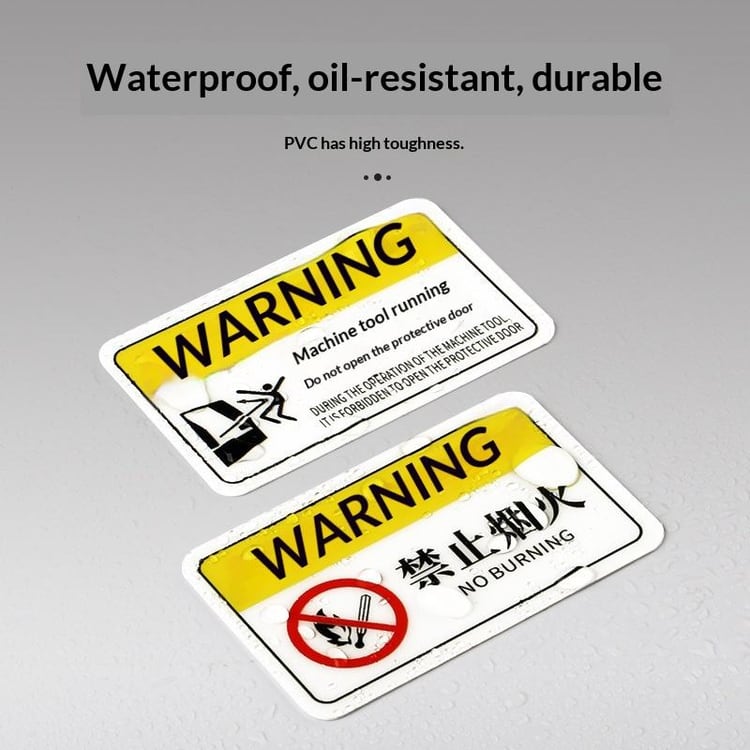 Waterproof Warning Labels