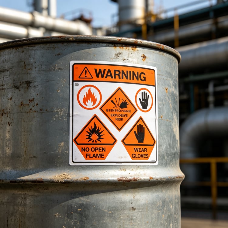 Drum Warning Label