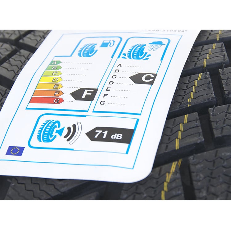 Tire Rating Label Close-up