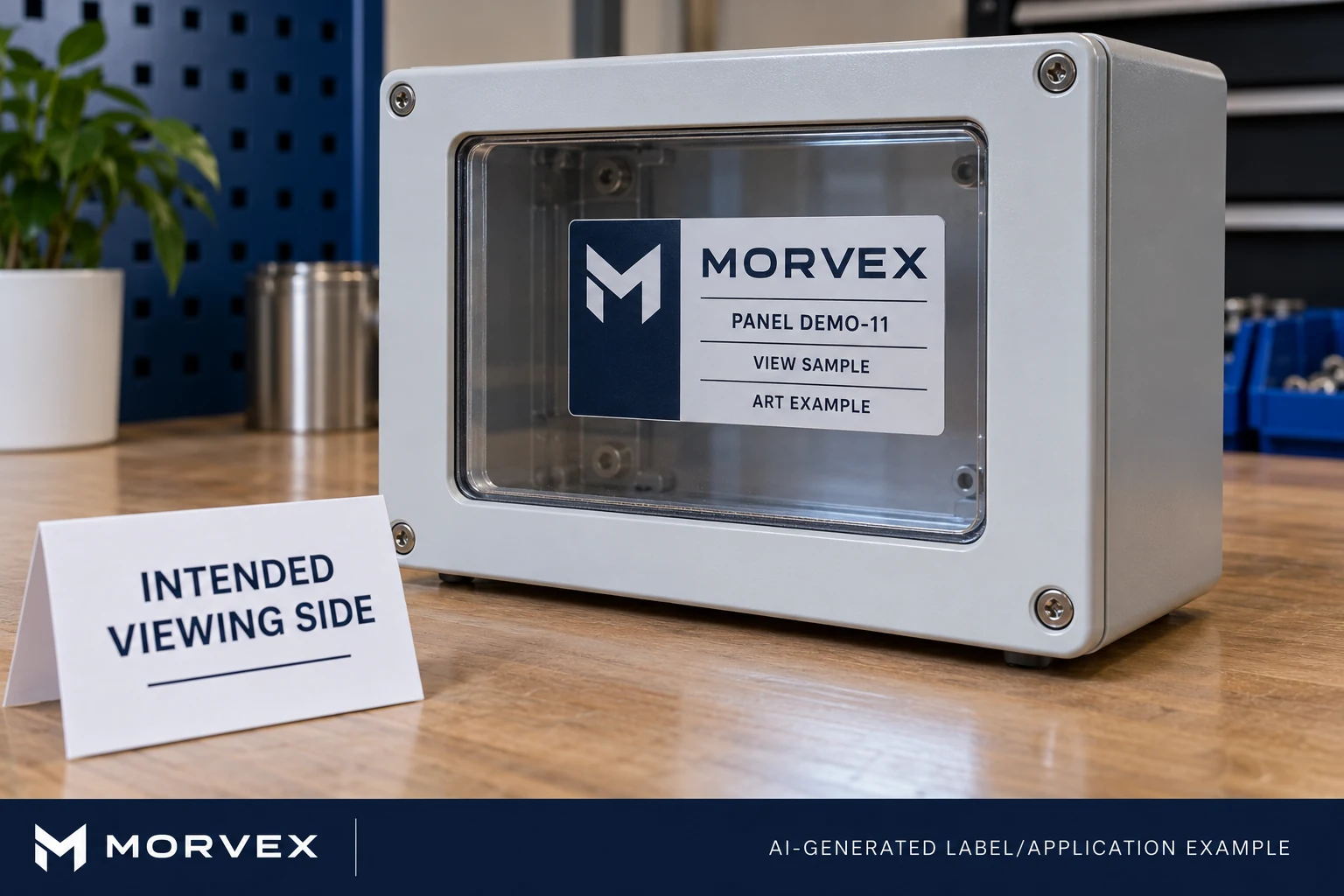Equipment Window Labels: Approve the Viewing Side and Adhesive Side