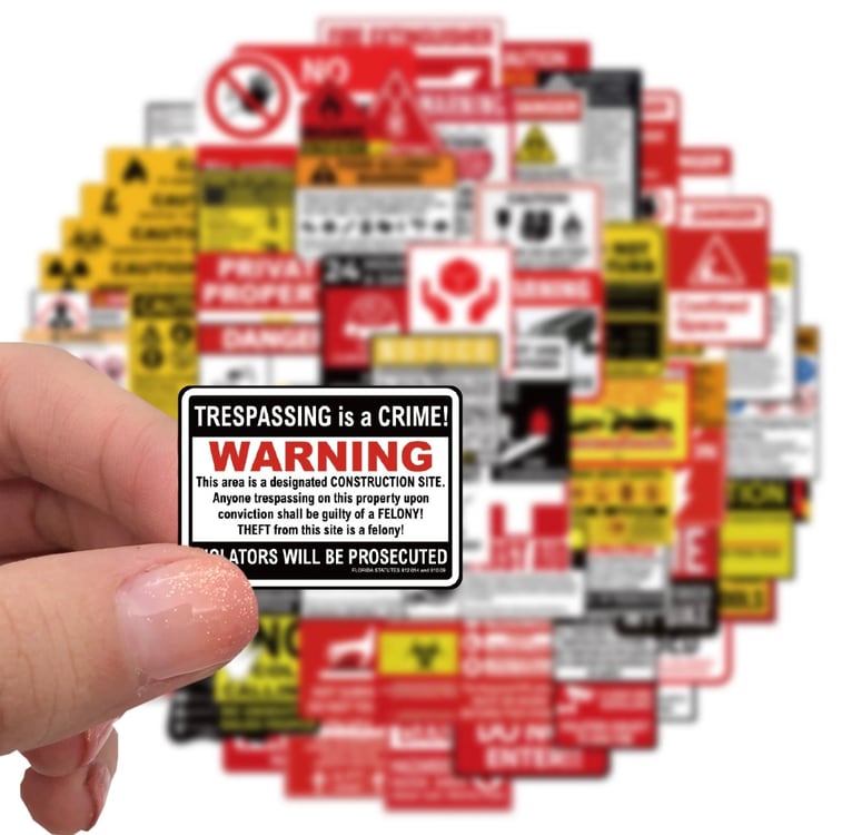 Warning Sticker Stack