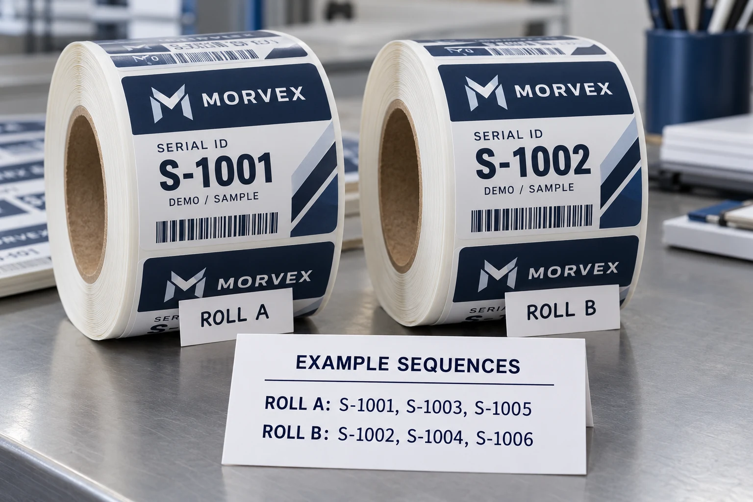Serial Label Rolls: Approve the Sequence After Slitting