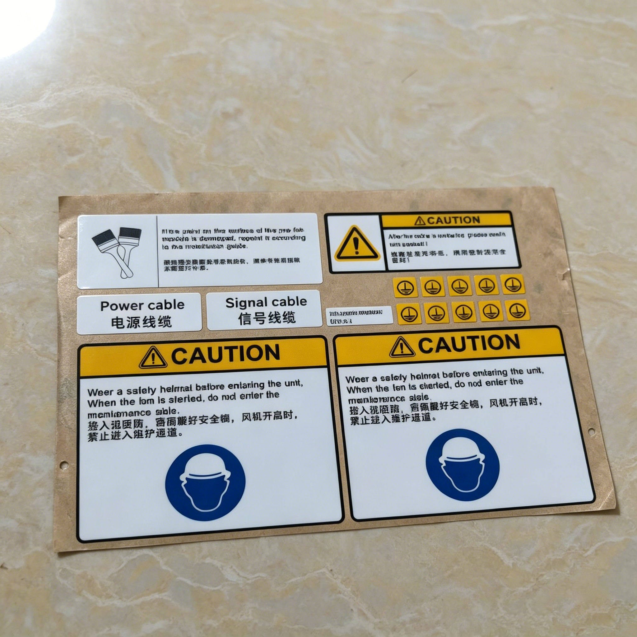 Panel Warning Labels