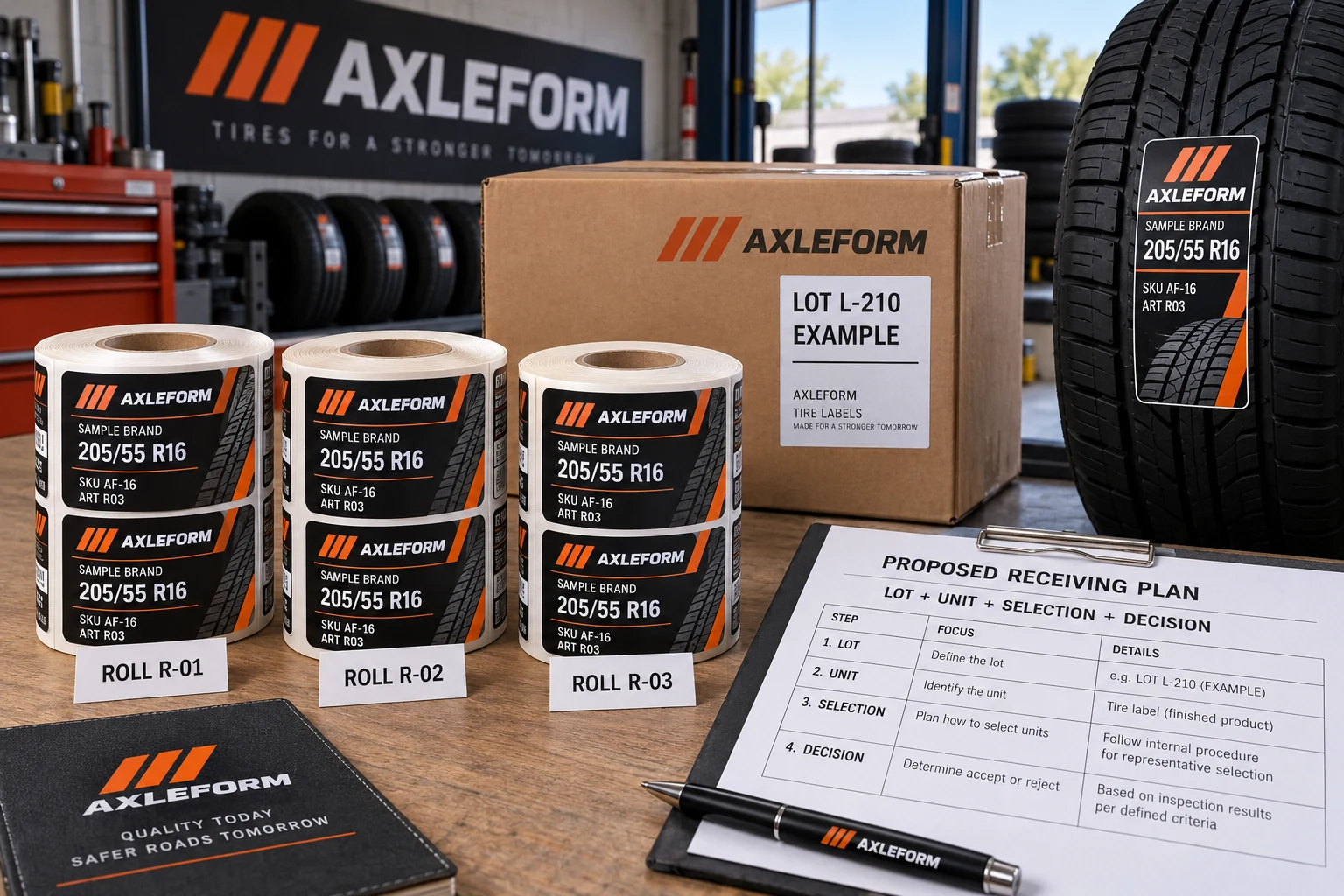 Tire Label Acceptance Sampling: Define the Lot Before the Check