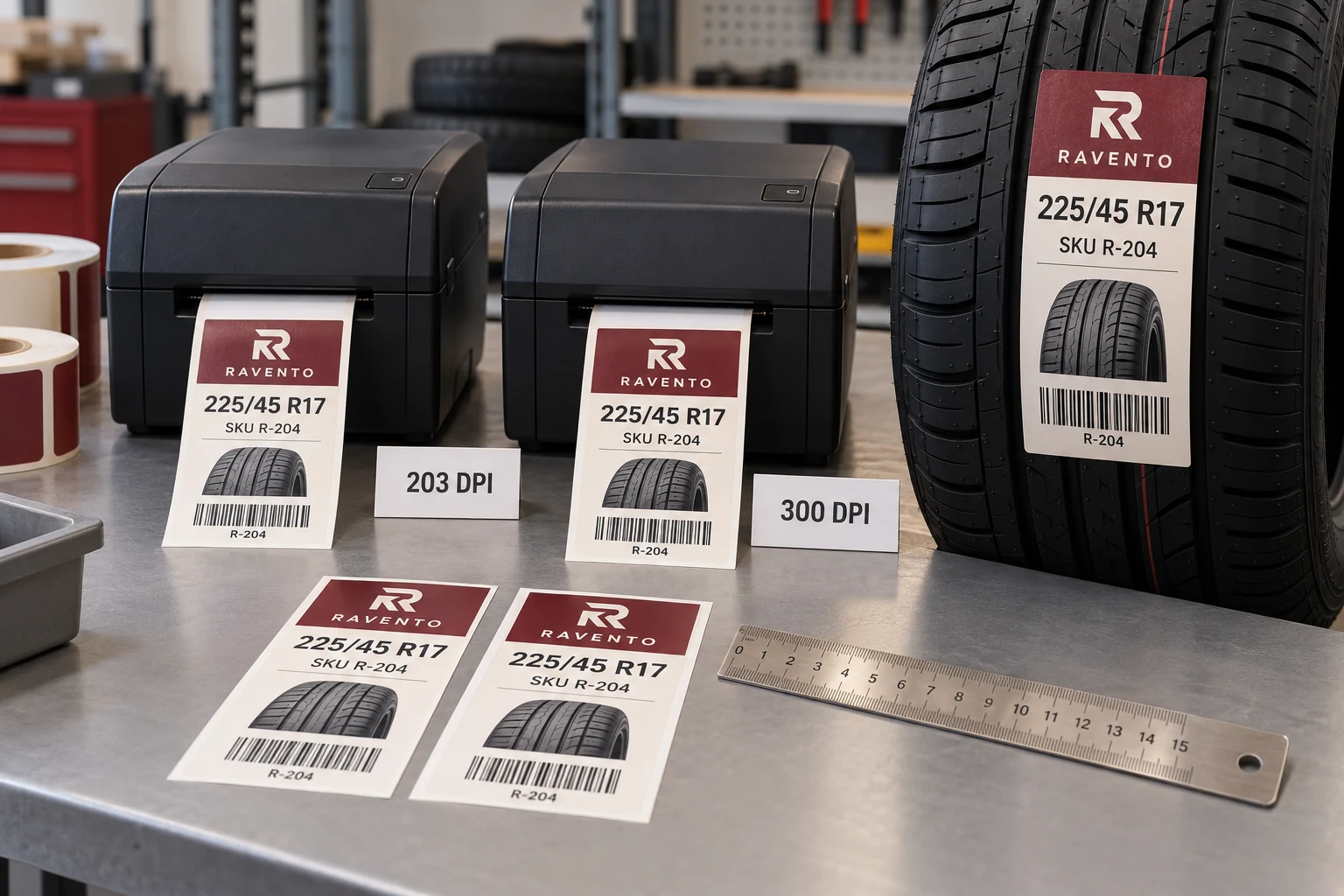 Changing Tire-Label Printer Resolution? Recheck the Physical Output