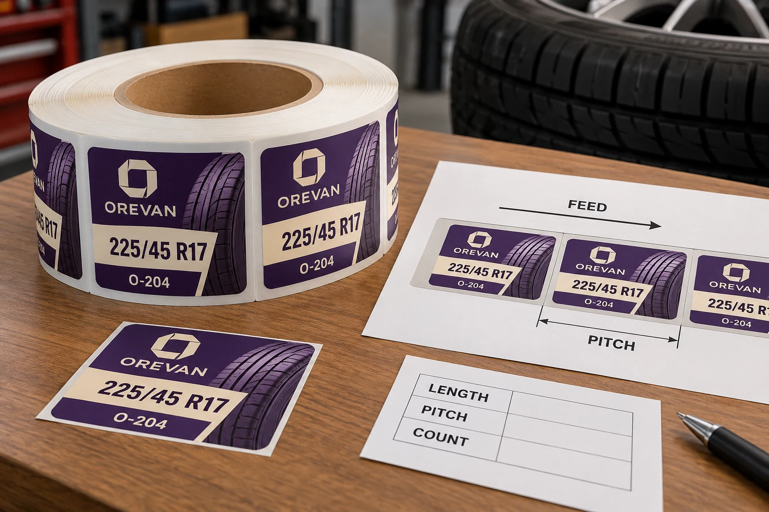 Tire Label Roll Length vs Label Count: Put Pitch in the Quote